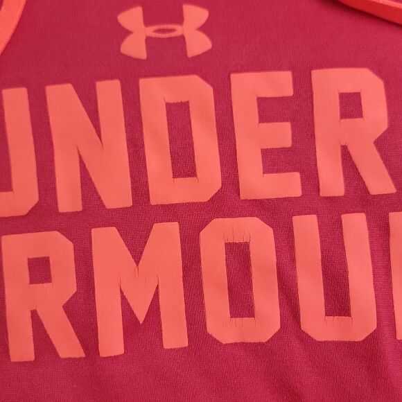Under Armour‎ Women's Hoodie Orange Size Medium front Graphic Semi-Fitted - Picture 3 of 5